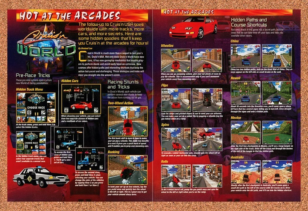 1997 Cruisin World Arcade Original Advertisement / Retro Promo vr1