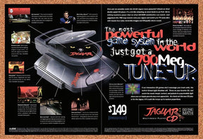1995 Atari Jaguar 64-Bit Original Advertisement / Retro Wall Art v5