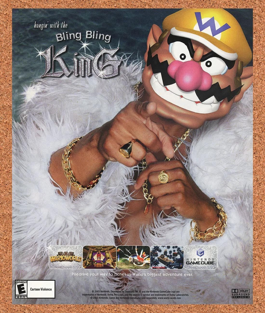 2003 Warioworld GameCube Original Advertisement / Retro Promo v1