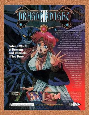 1994 Knights Of Xentar Dragon Knight III Exotic RPG Original Ad / Promo v1