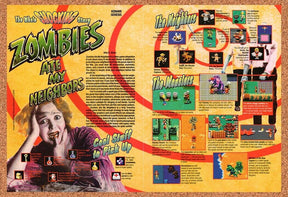 1993 Zombies Ate My Neighbors Genesis Original Advertisement / Retro Wall Art v3