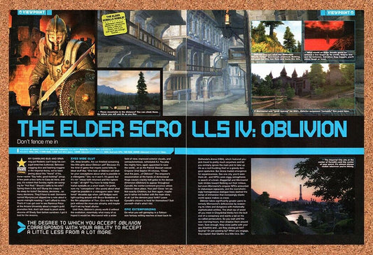 Elder Scrolls IV Oblivion PC Original 2005 Vintage Ad - Video Game Review Promo