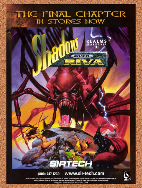 1997 Shadows Over Riva PC Original Advertisement / Retro Wall Art v1