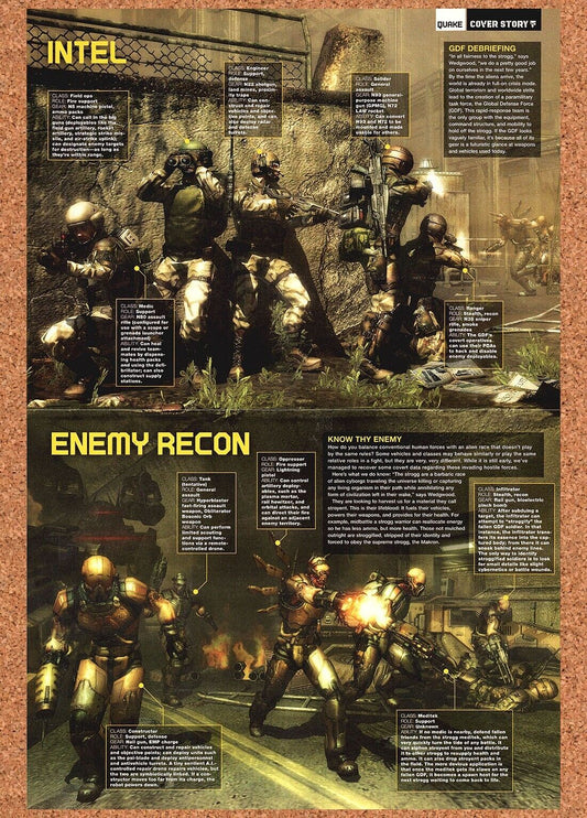 Original 2005 Enemy Territory Quake Wars PC Vintage Ad - Video Game Art Promo