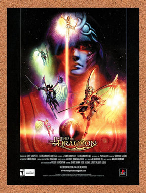 2001 Legend Of Dragoon PS1 Original Advertisement / Retro Promo v1