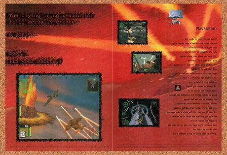 1995 Warhawk PS1 Original Advertisement / Retro Wall Art v3