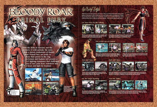 Bloody Roar Primal Fury GameCube Original 2003 Vintage Ad - Video Game Promo