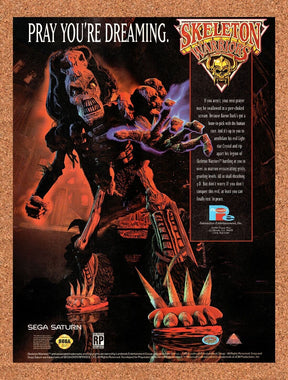 1995 Skeleton Warriors PS1 Original Advertisement / Retro Wall Art v3