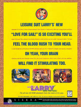 1996 Leisure Suit Larry Love For Sail PC Original Advertisement / Retro Promo v2