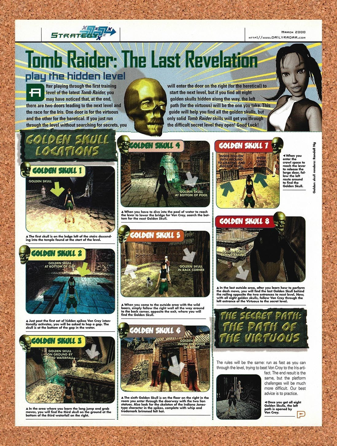 2000 Tomb Raider The Last Revelation PS2 Original Advertisement / Promo vr3