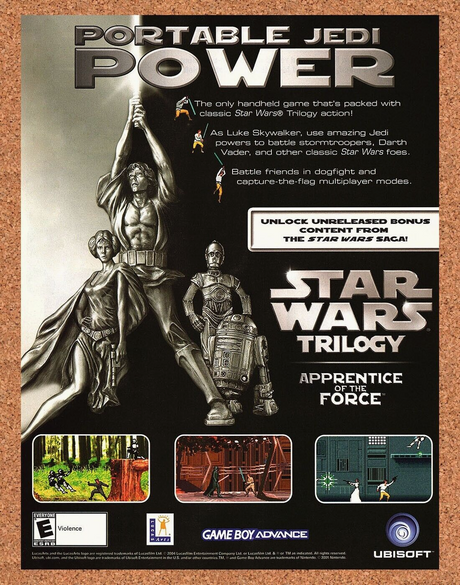 Original 2004 Star Wars Trilogy GBA Vintage Ad - Video Game Promo Wall Art 1