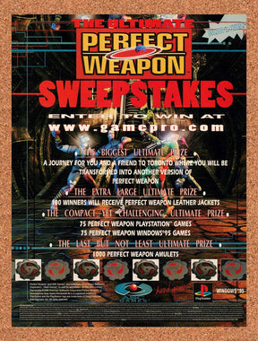 1997 Perfect Weapon Gamepro Sweepstakes Original Advertisement / Retro Promo v3