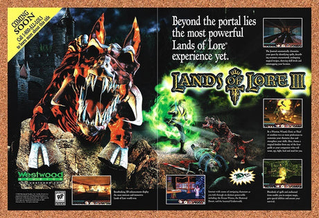 1999 Lands Of Lore III PC Original Advertisement / Retro Promo v3