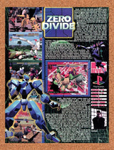 1995 Zero Divide PS1 Japan Original Advertisement / Retro Promo vr1