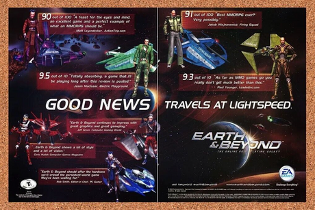 Earth And Beyond PC Original 2005 Ad Authentic MMO RPG Video Game Promo