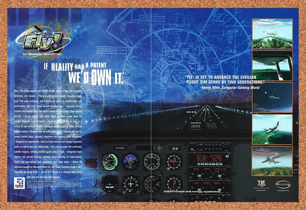 1998 Fly! PC Original Advertisement / Retro Promo v1