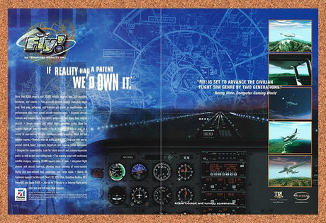 1998 Fly! PC Original Advertisement / Retro Promo v1