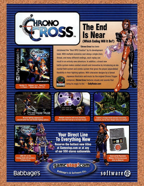 2000 Chrono Cross GameStop Original Advertisement / Retro Promo v2