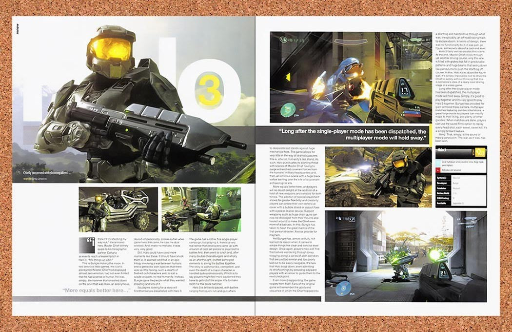 2007 Halo 3 Xbox 360 Original Advertisement / Retro Promo v6