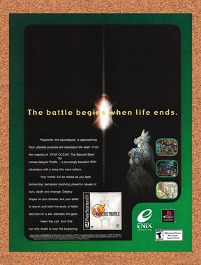 2000 Valkyrie Profile PS1 Original Advertisement / Retro Promo v1
