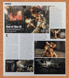 God Of War III PS3 Original 2009 Ad Authentic Sony Video Game Promo