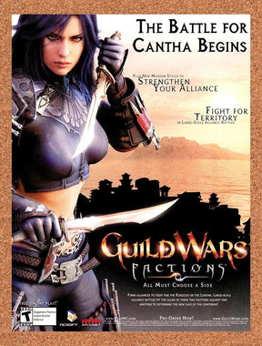 2006 Guild Wars Factions PC Original Advertisement / Retro Promo v3