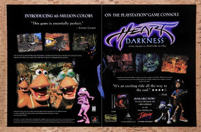 1998 Heart Of Darkness PS1 Original Advertisement / Retro Wall Art v2
