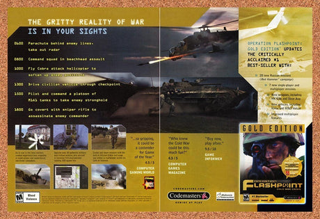 2002 Operation Flashpoint Cold War Crisis Gold Edition PC Original Ad / Promo v1