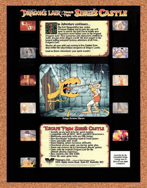 Dragon's Lair Escape From Singes Castle Amiga Original 1990 Vintage Ad