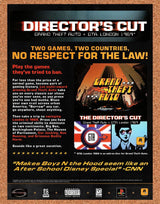 1999 GTA Directors Cut PS1 Original Advertisement / Retro Wall Art v2
