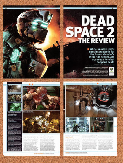 2010 Dead Space 2 Xbox 360 The Review Original 4-Part Ad / Retro Wall Art v1