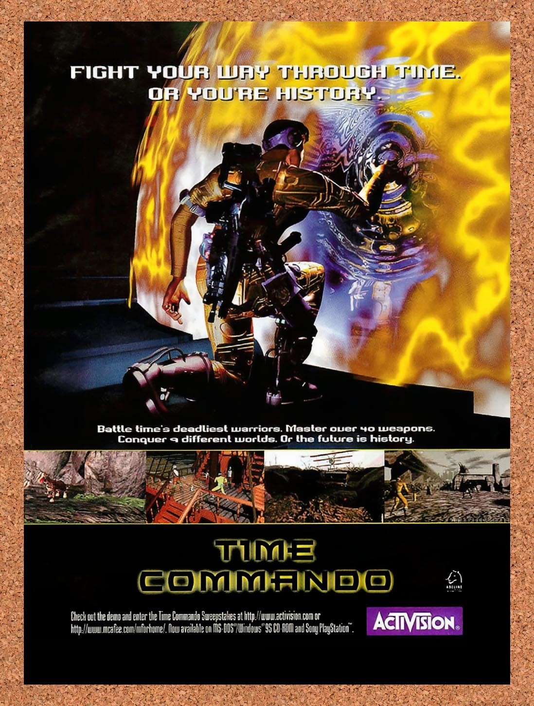 1996 Time Commando PC Original Advertisement / Retro Promo v4