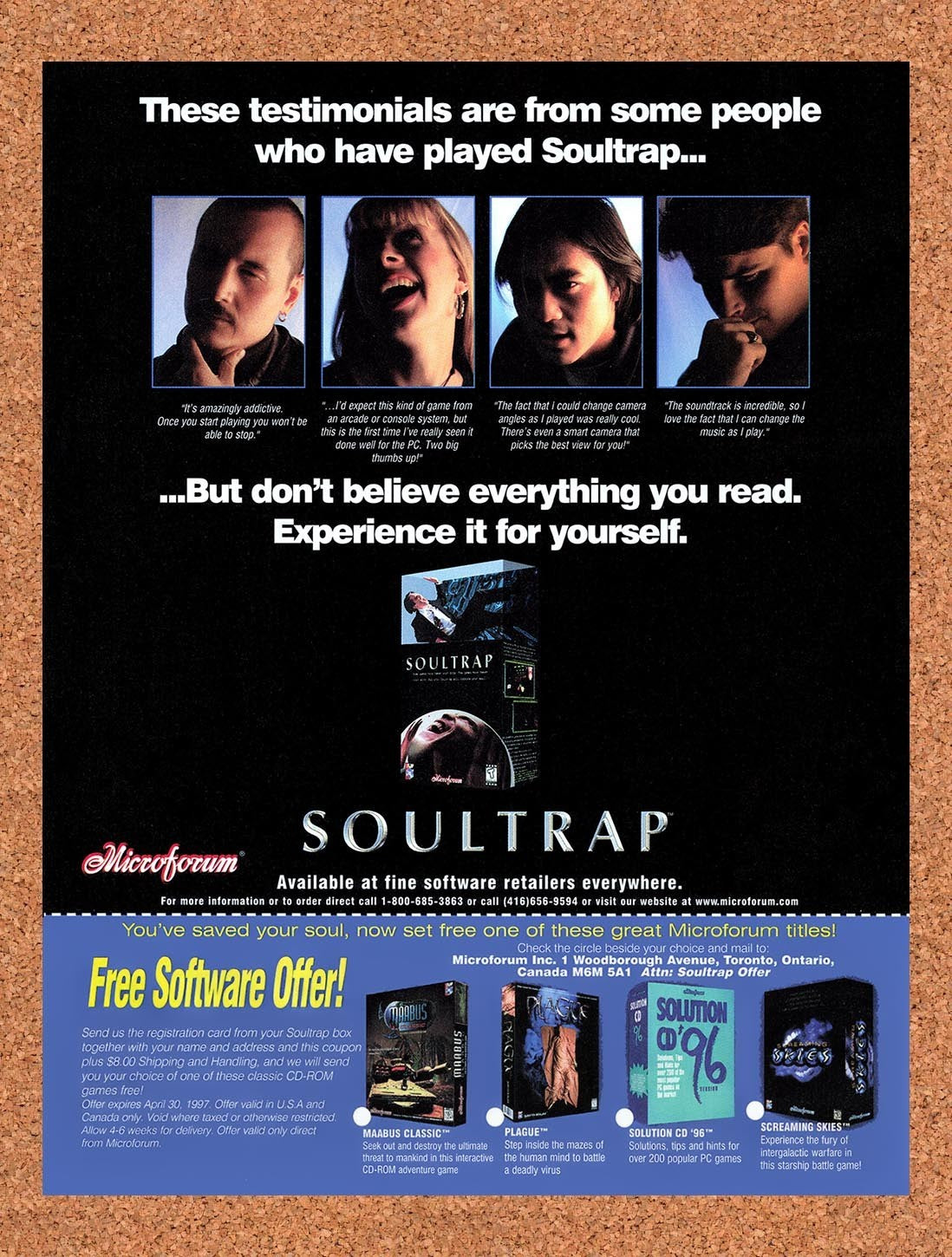 1997 Soultrap PC Original Advertisement / Retro Promo v2