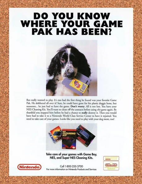 NES Cleaning Kit Mario 3 Original 1994 Ad Authentic Nintendo Game Promo