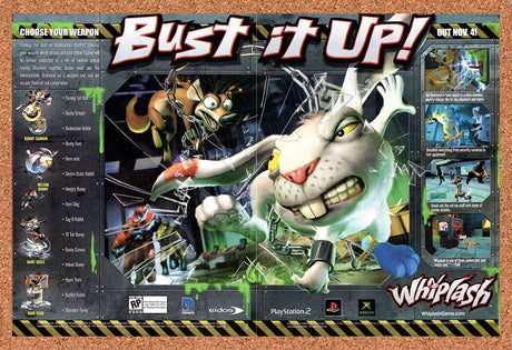 Whiplash! PS2 Original 2003 Vintage Ad - Video Game Upcoming Release Promo