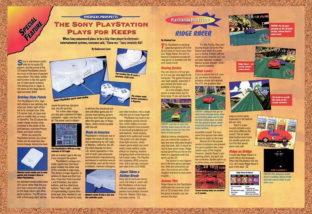 1995 PS1 Japanese Release Original Advertisement / Retro Wall Art v3