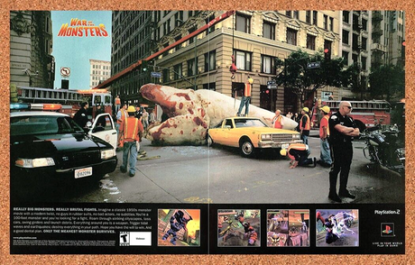 War Of The Monsters PS2 Original 2004 Ad Authentic Capcom Video Game Promo