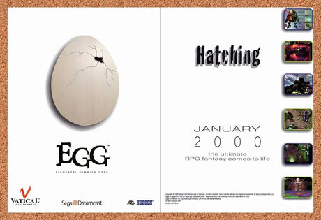 EGG Elemental Gimmick Gear Original 2002 Vintage Ad - Video Game Release Promo