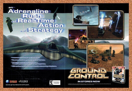 2000 Ground Control PC Original Advertisement / Retro Wall Art v4