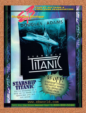 1998 Starship Titanic EB Games Original Advertisement / Retro Promo v2