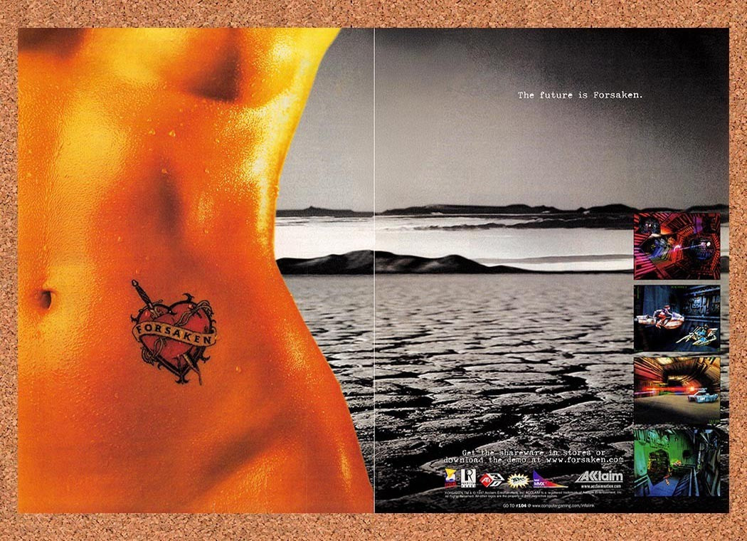 1998 Forsaken PC Original Advertisement / Retro Promo v3