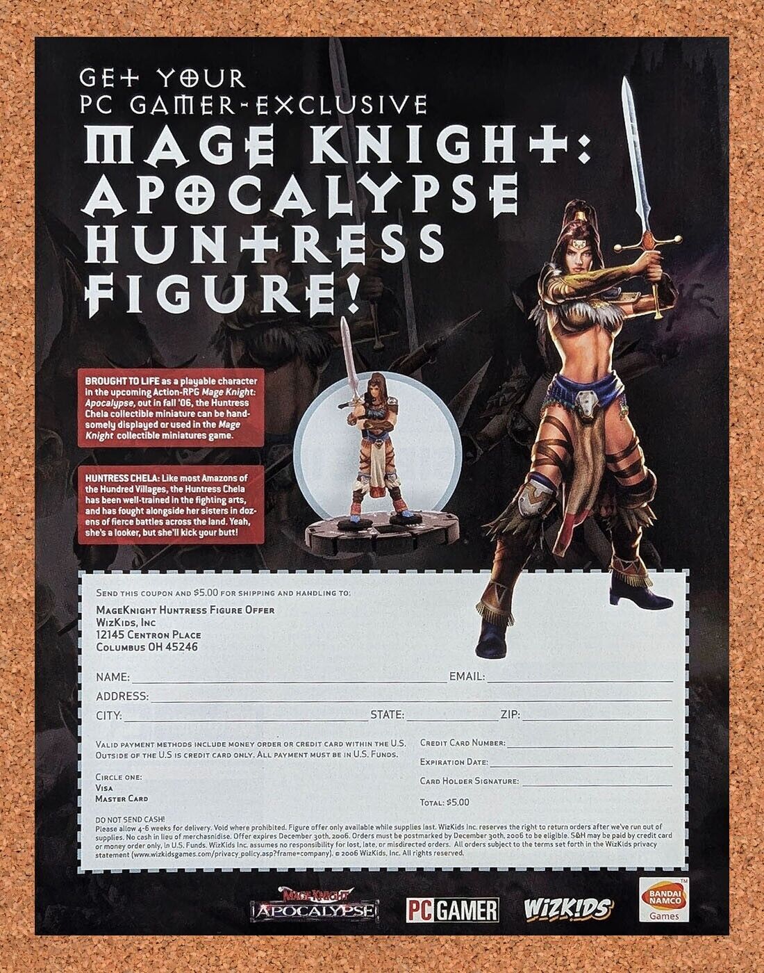 Mage Knight Apocalypse PC Original 2006 Ad Authentic Figures Video Game Promo