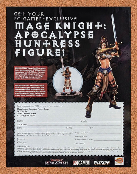 Mage Knight Apocalypse PC Original 2006 Ad Authentic Figures Video Game Promo
