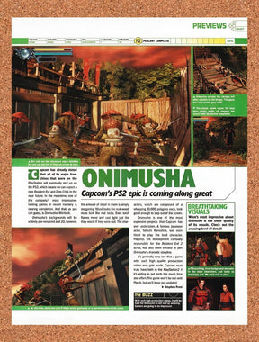 2000 Onimusha Warlords PS2 Original Advertisement / Retro Promo vr5