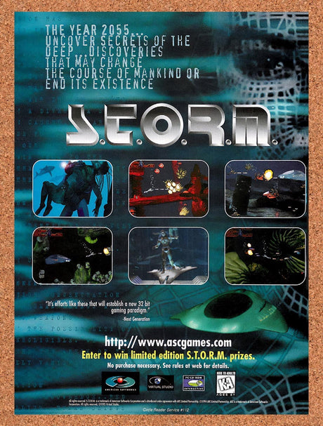 1996 S.T.O.R.M. PC Original Advertisement / Retro Promo v2