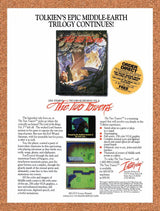 1991 Lord Of The Rings The Two Towers MS-DOS Original Ad / Retro Wall Art v1