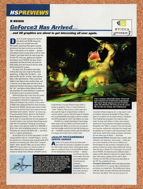2001 Nvidia GeForce 3 Original Advertisement / Retro Wall Art v5