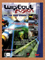 2002 Wipeout Fusion PS2 Original Advertisement / Retro Promo v1
