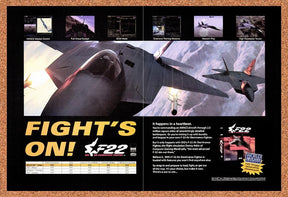 1998 F-22 Air Dominance Fighter PC Original Advertisement / Retro Promo v2