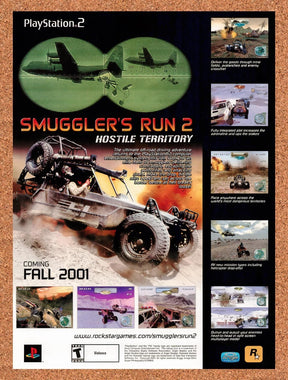 2001 Smugglers Run 2 Hostile Territory PS2 Original Advertisement / Promo v1